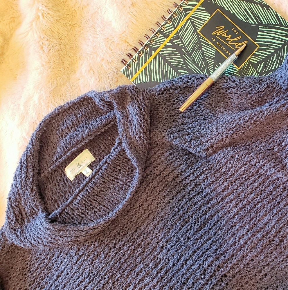 Slate Grey Mock Neck Sweater from Lou & Grey